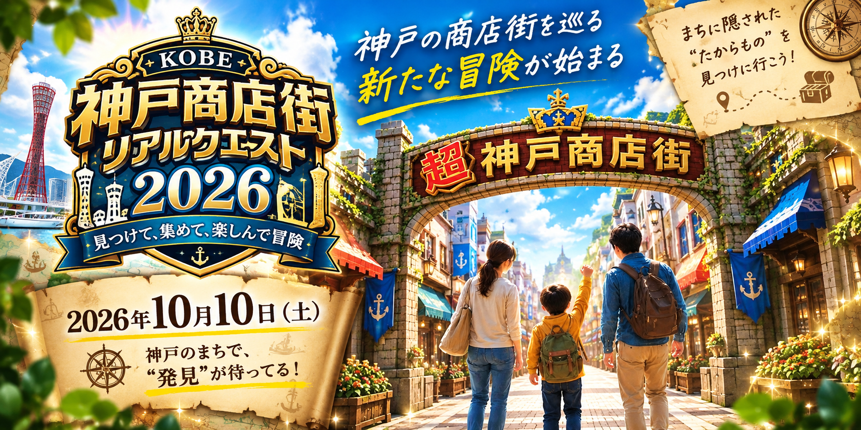 【開催中】神戸商店街リアルクエスト2026！春日野道商店街では2つのスタンプが集められます！